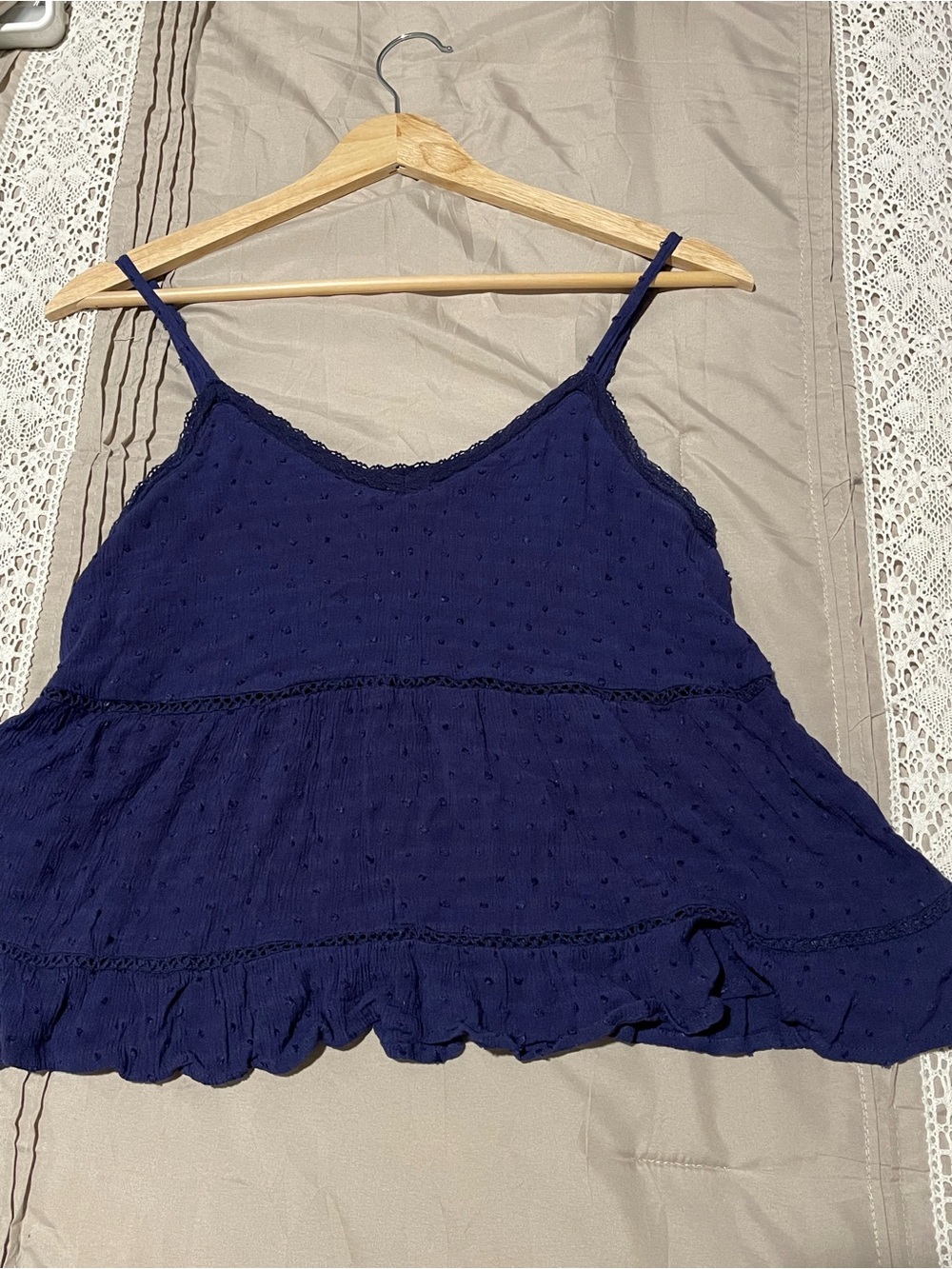 Navy Blue Women’s Spaghetti Strap Tank Top